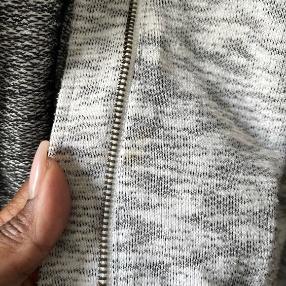 Cabi Neo Moto Jacket Womens Medium Heather Gray French Terry Zip Up Casual Biker - Picture 8 of 12